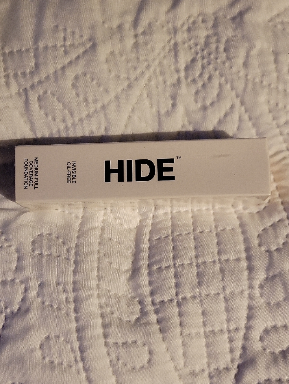 HIDE Invisible Oil-Free Foundation (Medium-Full Coverage) - White Box
